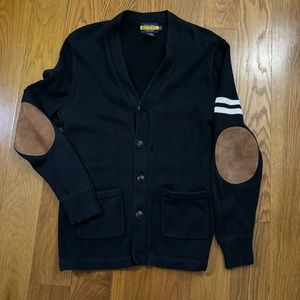 Ralph Lauren RUGBY Mens Cardigan Medium Navy Blue Long Sleeve Sweater